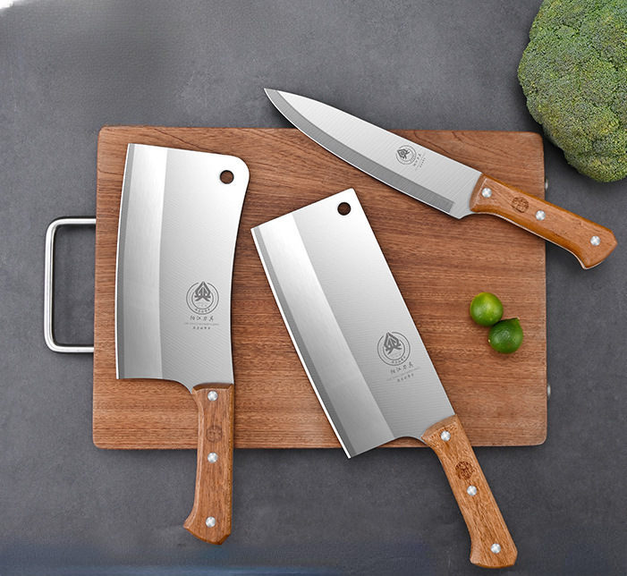 工厂现货阳江菜刀菜板二合一家用切菜刀具厨房组合套装全一件代发