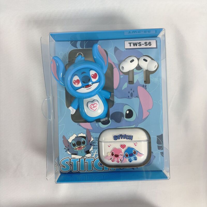 外贸TWS史迪仔Stitch蓝牙耳机无线入耳式运动降噪耳机挂件组合批|undefined