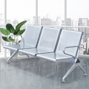 Row Chair Airport Chair Reinforced Thickened Stainless Steel Three-person Hospital Bench Waiting Chair Row Infusion Chair Waiting Chair