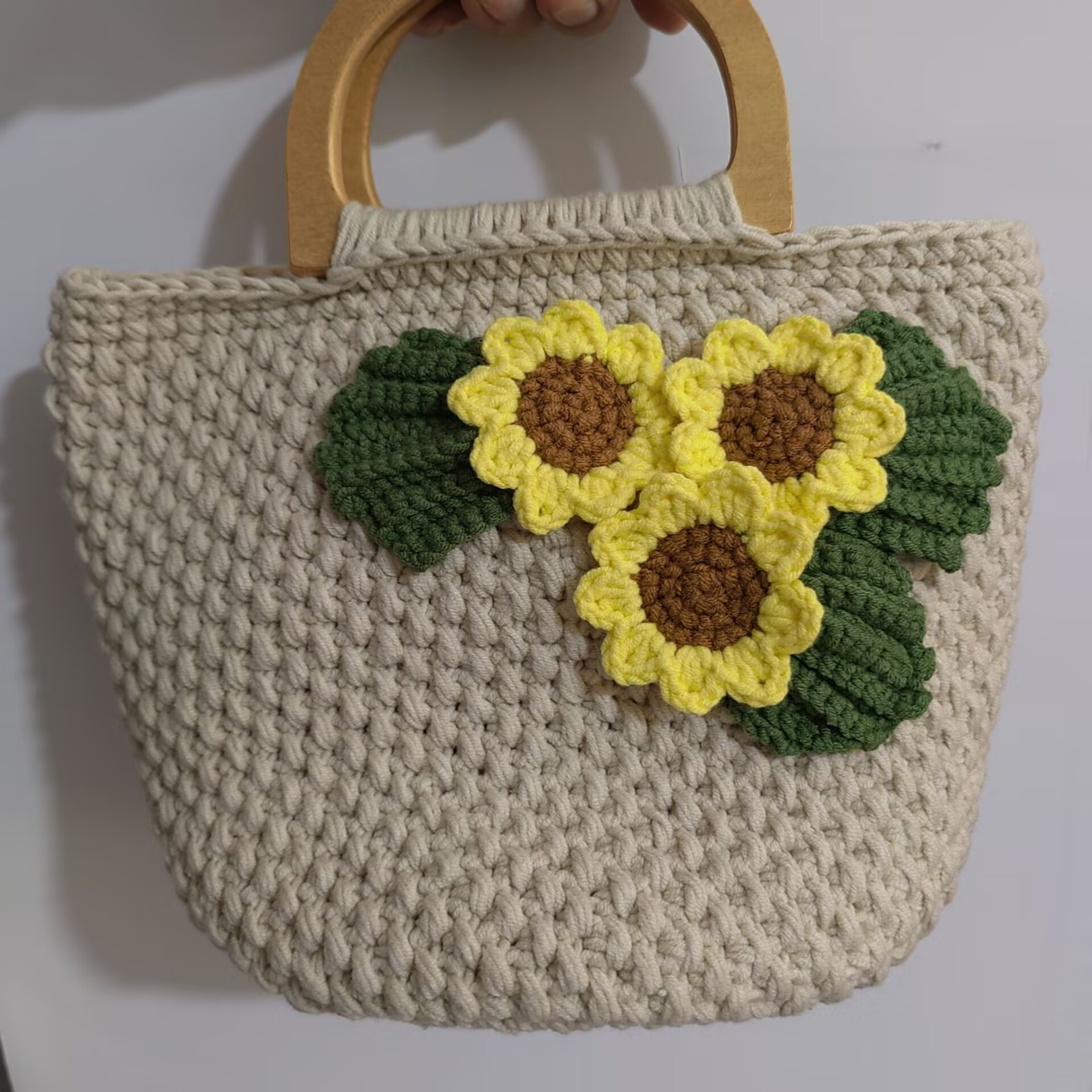 Estilo elegante Sheffield línea gancho tejido gran bolso de fresa bolso de teléfono móvil regalo de vacaciones de la familia hecha a mano