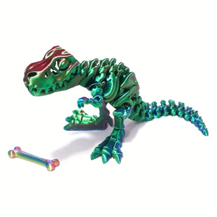 3D printing integrated skull Tyrannosaurus rex joint can freely move big mouth dinosaur hand-made model