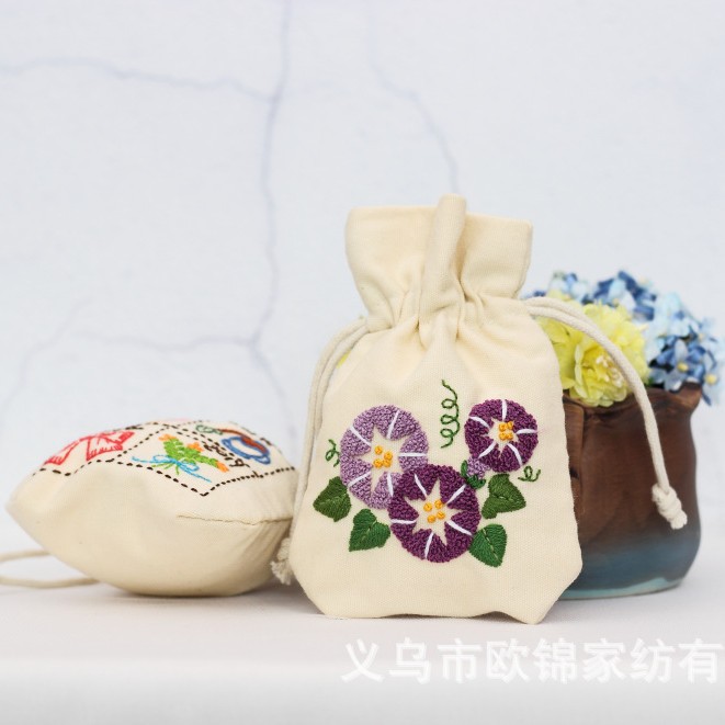 Directo de fábrica bordado Europeo DIY hecho a mano bolsita bolsa de cordón al por mayor Dragon Boat Festival