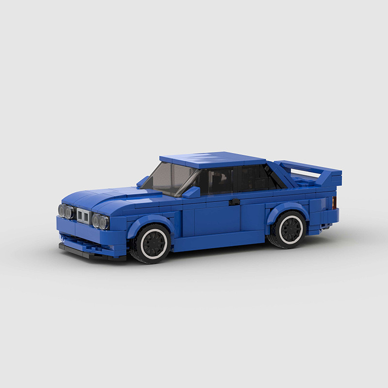 Blocks Compatible with Lego MOC BMW E30 M3-Blue Small Particle Creative Car Model Ornaments Assembly Toy Blocks Compatible with Lego MOC BMW E30 M3-Blue Small Particle Creative Car Model Ornaments Assembly Toy