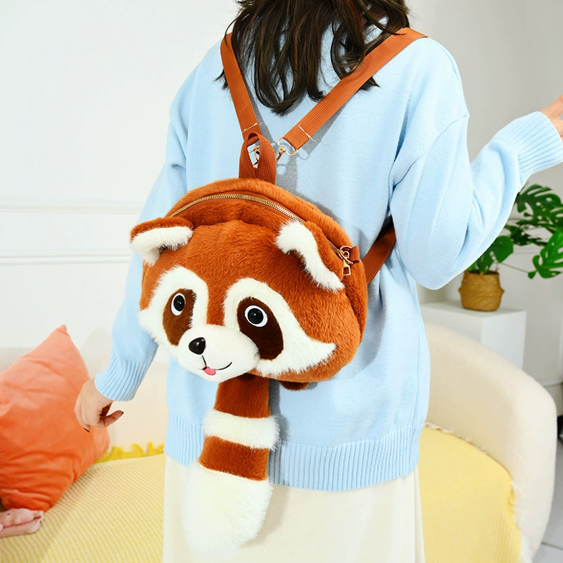 Plush backpack, cartoon card holder, doll, bag, panda