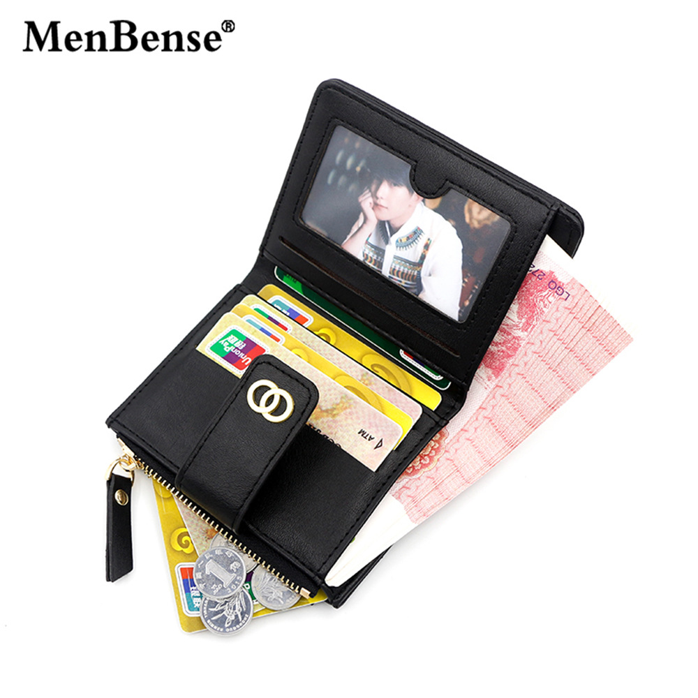 Versión coreana de la hebilla de la billetera de las señoras del rombo de la moda corta, el monedero delgado de varias tarjetas, el bolso de identificación, la billetera al por mayor