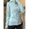 ↤↤↤Transparent blue (hooded, spring and autumn) [Slim waist]-S waist/shoulder/versatile/solid color/American/bm↦↦↦