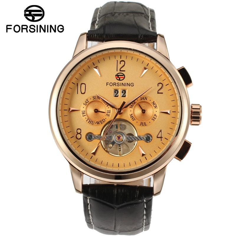 Men's Automatic Mechanical Watch With Tourbillon And Moon Phase_voghion.com