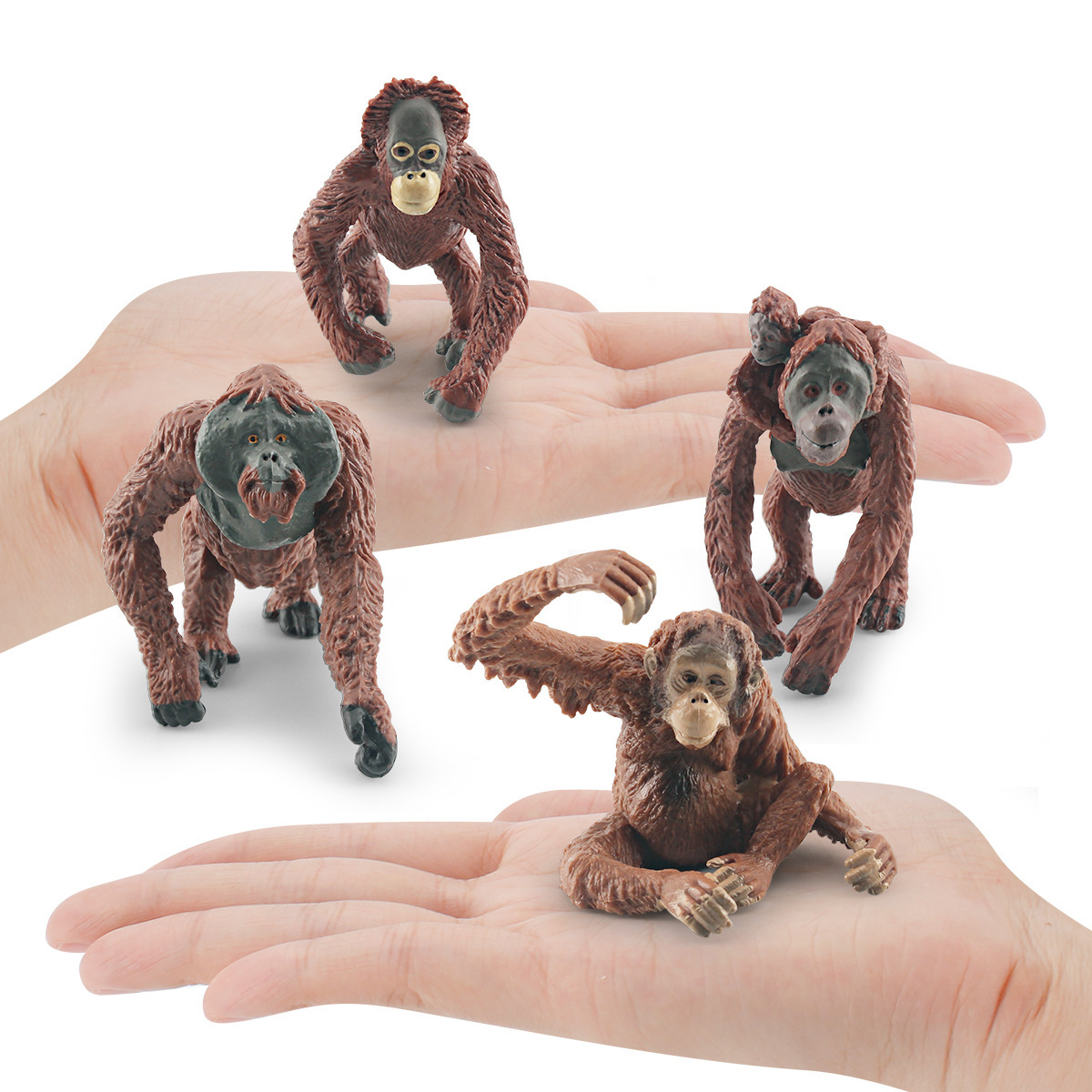 Orangután cognitivo de los niños orangután arena Mesa decoración escritorio adornos estáticos modelo de bosque animal de simulación transfronteriza