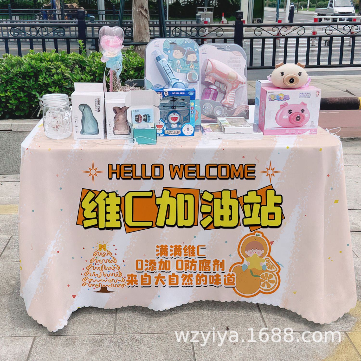 Mantel de jugo recién exprimido