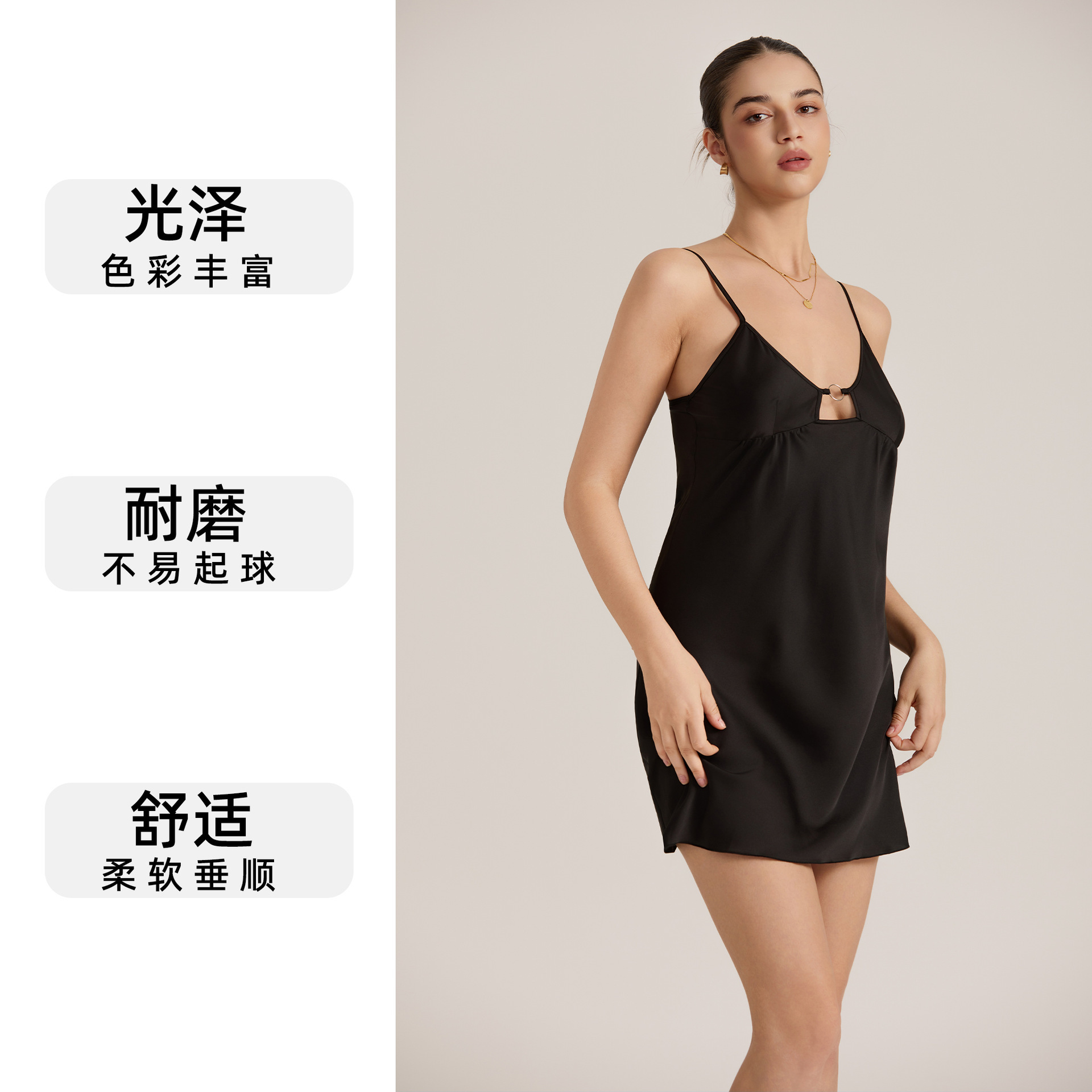 Nuevo satén transfronterizo chiffon corto vestido de pijama de mujer verano hueco sexy hielo de seda ropa para el hogar SQ3904