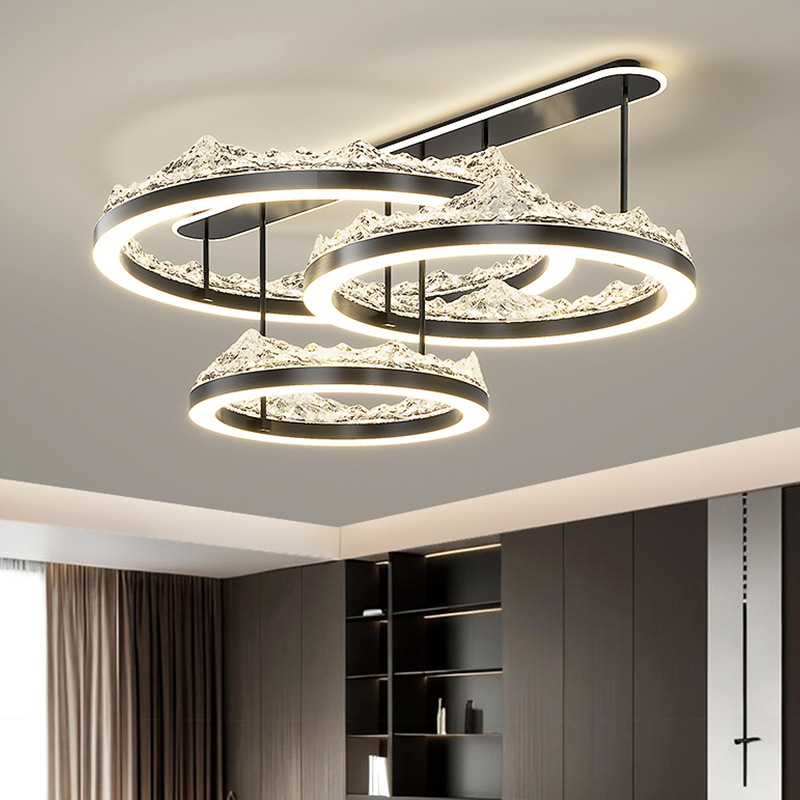 Lámpara de la sala de estar minimalista italiana Lámpara de la sala de estar moderna y simple lujosa 2026 nueva lámpara principal 440L