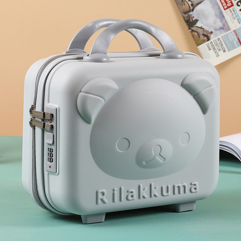 14 pulgadas maleta de oso acompañante caja de regalo portátil caja de embarque para niños almacenamiento caja de maquillaje fábrica en stock al por mayor