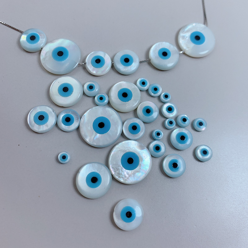 1 Piece Turquoise Shell Eye DIY Jewelry Accessories Beads display picture 1