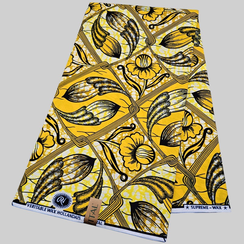 现货非洲全棉蜡染布批发零售Cotton African Wax Fabric6码蜡布