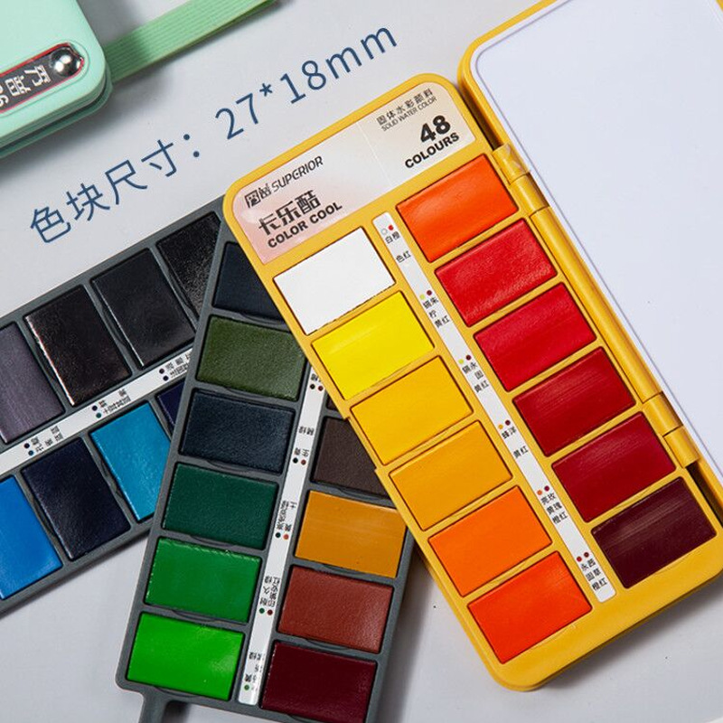 Xiupu calocool pintura de acuarela sólida herramienta traje de entrada de arte principiante Macaron