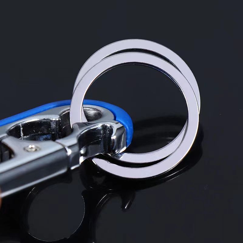 Llavero del coche nuevo 2023 de los hombres cerradura de la cintura chica creativa llavero exquisito doble anillo llavero