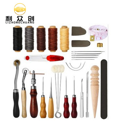 DIY Leather Tool Craft Leatherwear kit Sew Ling chopped technology suit 31Pcs