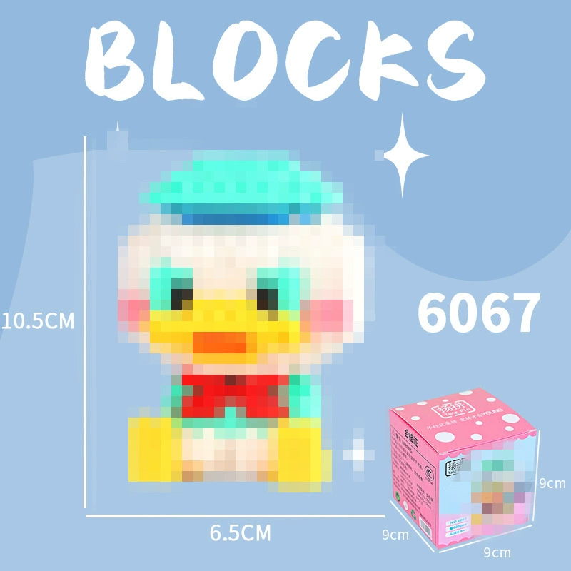Cartoon Building Block Toy Set, Mini Constructor Doll, 9×9×9 cm, Assorted Character Designs