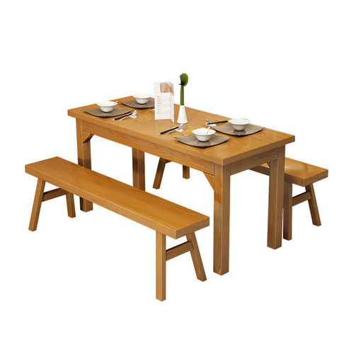 zsr solid wood fast food dining table and chairs restaurant dining table snack bar table and chair combination simple hot pot table barbecue table length