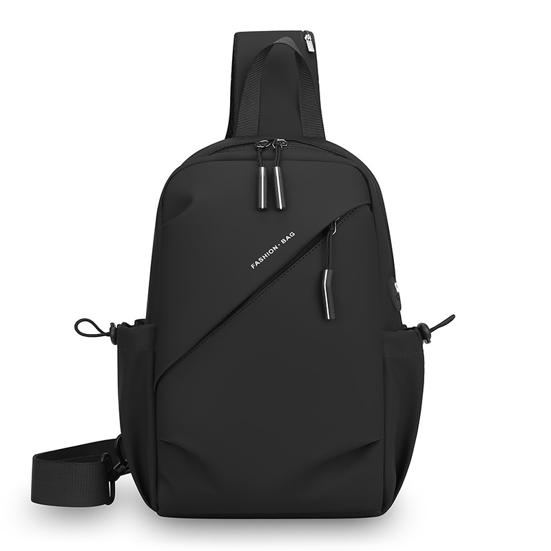 Nuevo bolso de pecho de hombre de gran capacidad, película de cuero PU, bolso de hombro casual multifuncional, bolso deportivo de bicicleta al aire libre.