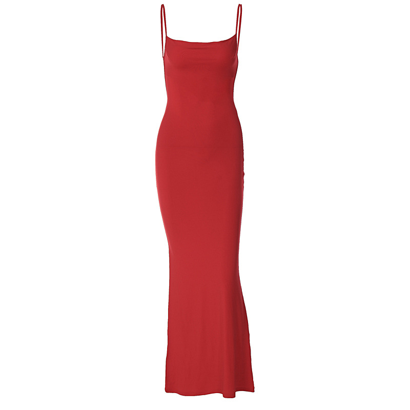 Women's Clothing Summer Style Women's Dress European American One Shoulder Backless Slimming Hip Hugging Sexy Elegant Clothing_voghion.com