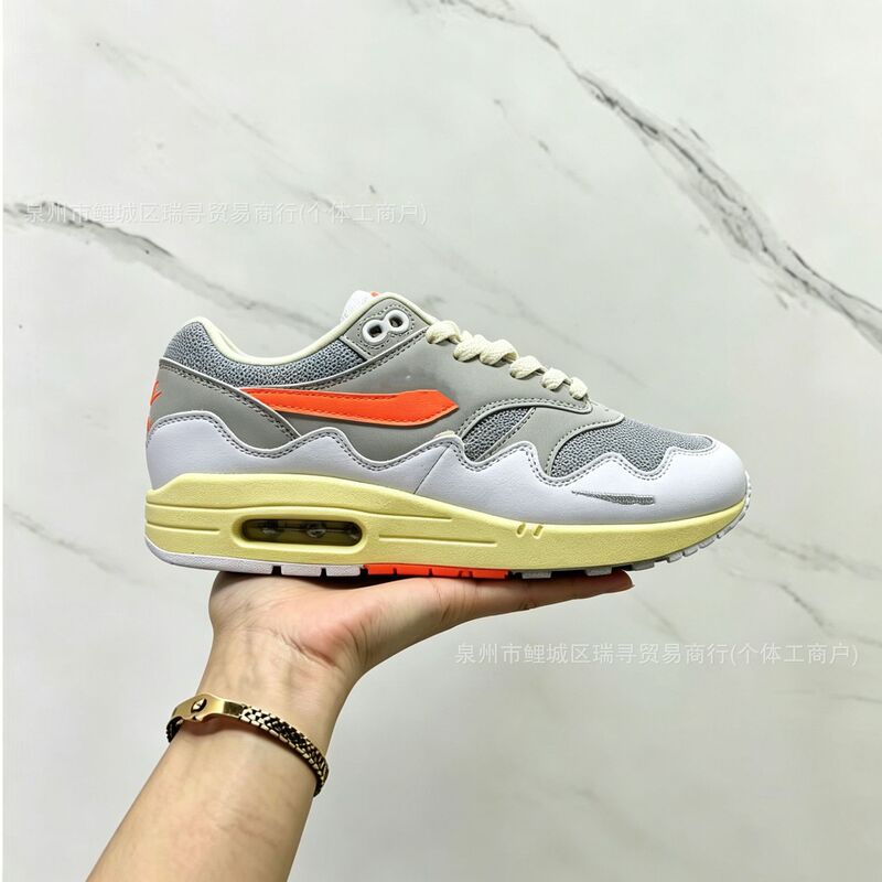 Cross-Border Hot-Selling Original Air Max 1 Air-Cushioned Shock-Absorbing Wear-Resistant Height-Increasing Casual Sports Shoes for Men with Thick Soles for Commuting
