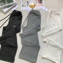 alo慵懒松弛感宽松显瘦休闲裤女针织裤阔腿裤抖抖裤慵懒风潮