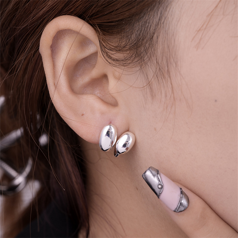 7g Weight Hoop Earrings, Drop Earrings Classification 1 Pair Quantity Holiday, Daily Occasion Copper Material U Shape, Geometric Pattern Women's Gender Plating Design Simple Style Style 1 Pair Simple Style U Shape Geometric Plating Copper Hoop Earrings Drop Earrings 20