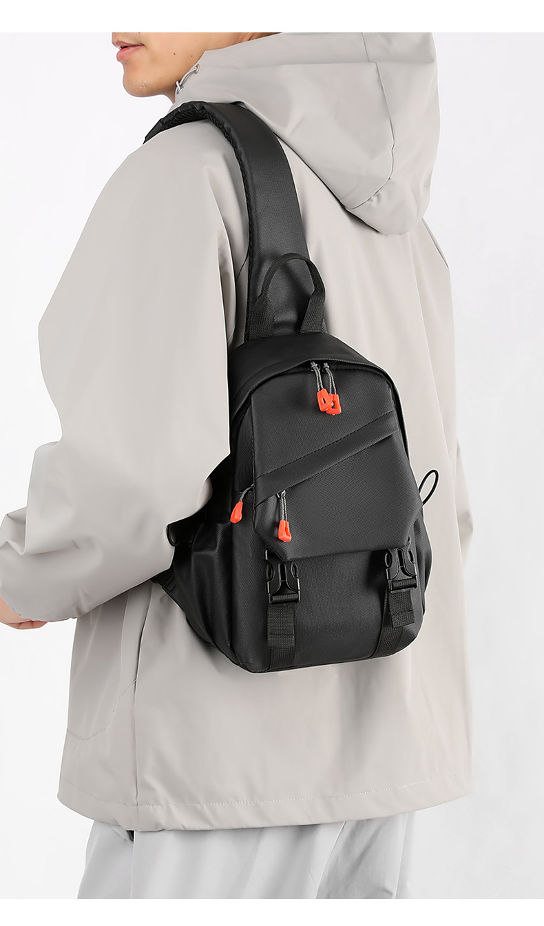 Trendy men's chest bag, crossbody bag, waterproof single-shoulder bag, cycling backpack, outdoor large-capacity men's bag, small bag, chest bag undefined