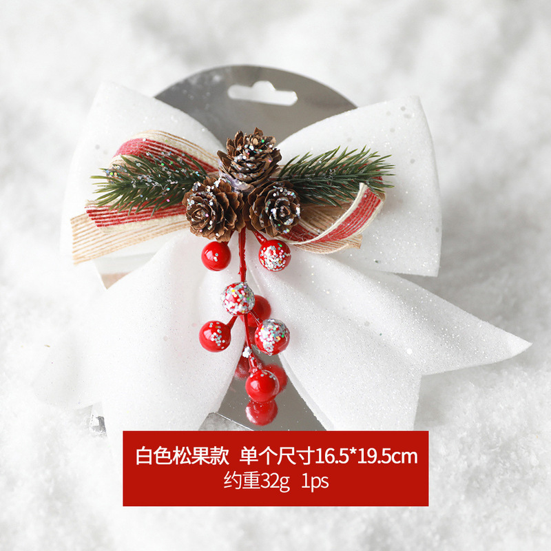 クリスマスの装飾品のスパンコールの大きい蝶結びは卸売りできます。|undefined
