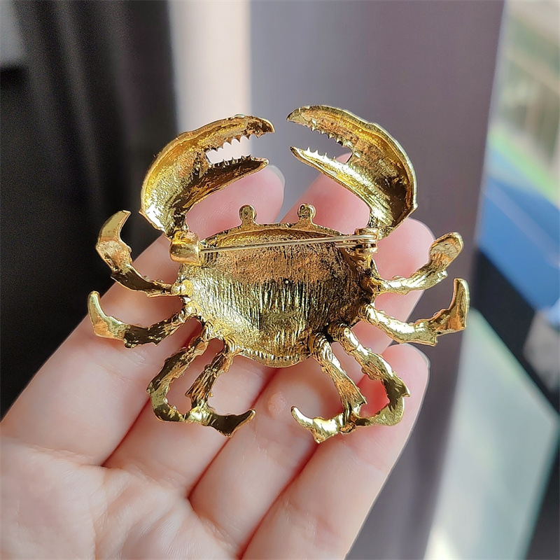 Cartoon Style Crab Alloy Plating Women's Brooches display picture 5
