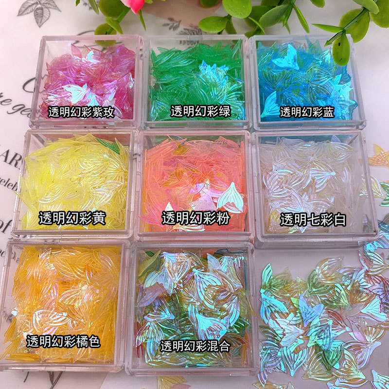 Transparent iridescent fishtail sequin DIY accessory materials, epoxy resin, quicksand bottle decoration filler