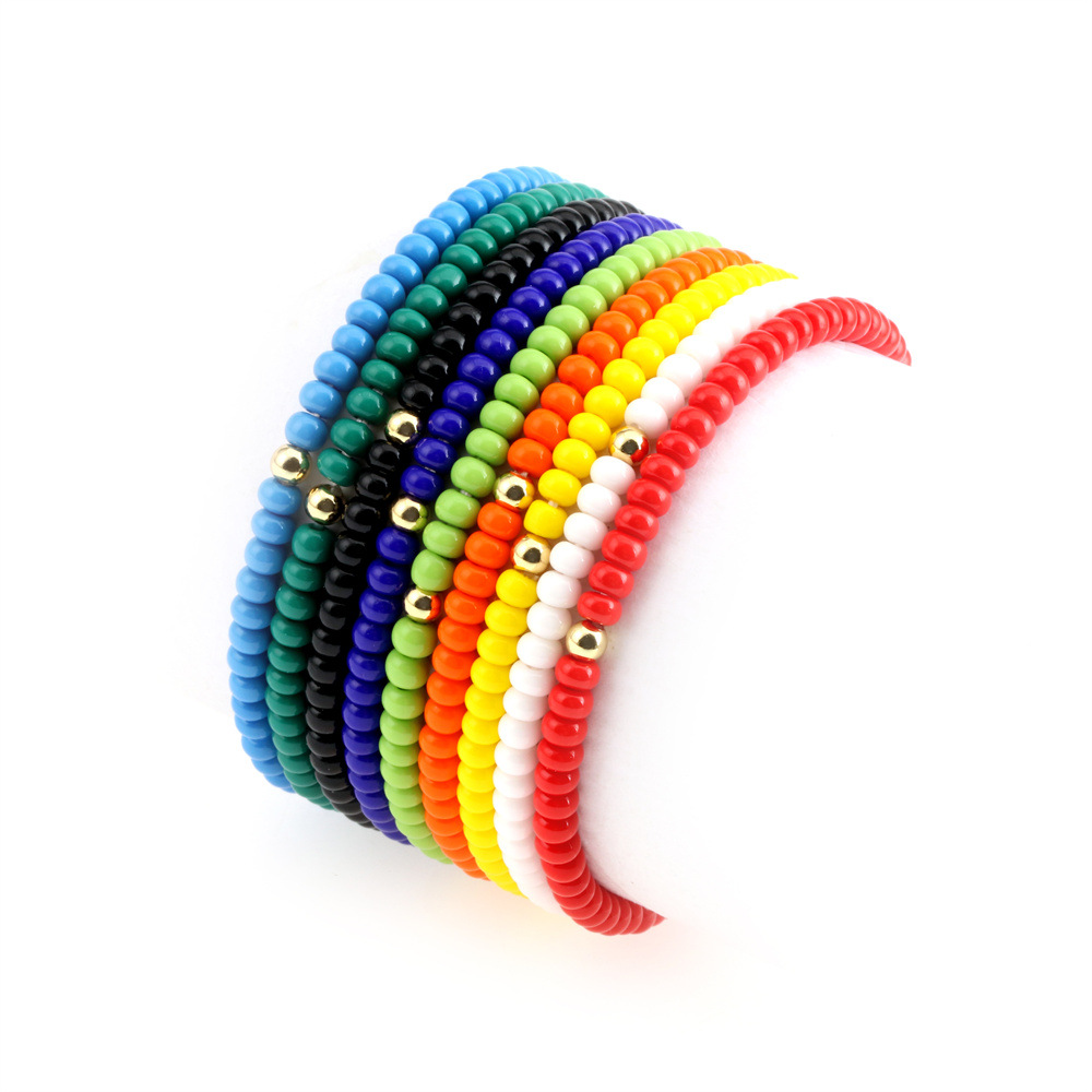 Fashion Geometric Glass Beaded Womenu0027S Bracelets 1 Piece
