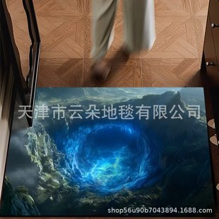 Cross-Border Amazon Bathroom Floor Mat Ocean Carpet Living Room Entrance Bathroom Water-Absorbent Non-Slip Foot Mat Diatom Mud