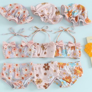 0-3M,3-6M,6-9M,9-12M,12-18M children's swimsuit with hat