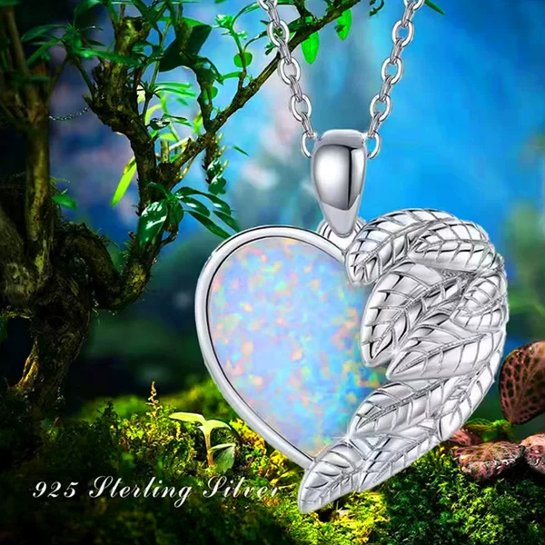 Cross-Border Jewelry Wholesale European and American Fashion Love Feather Pendant Necklace for Women Niche Design Valentine's Day Gift Jewelry