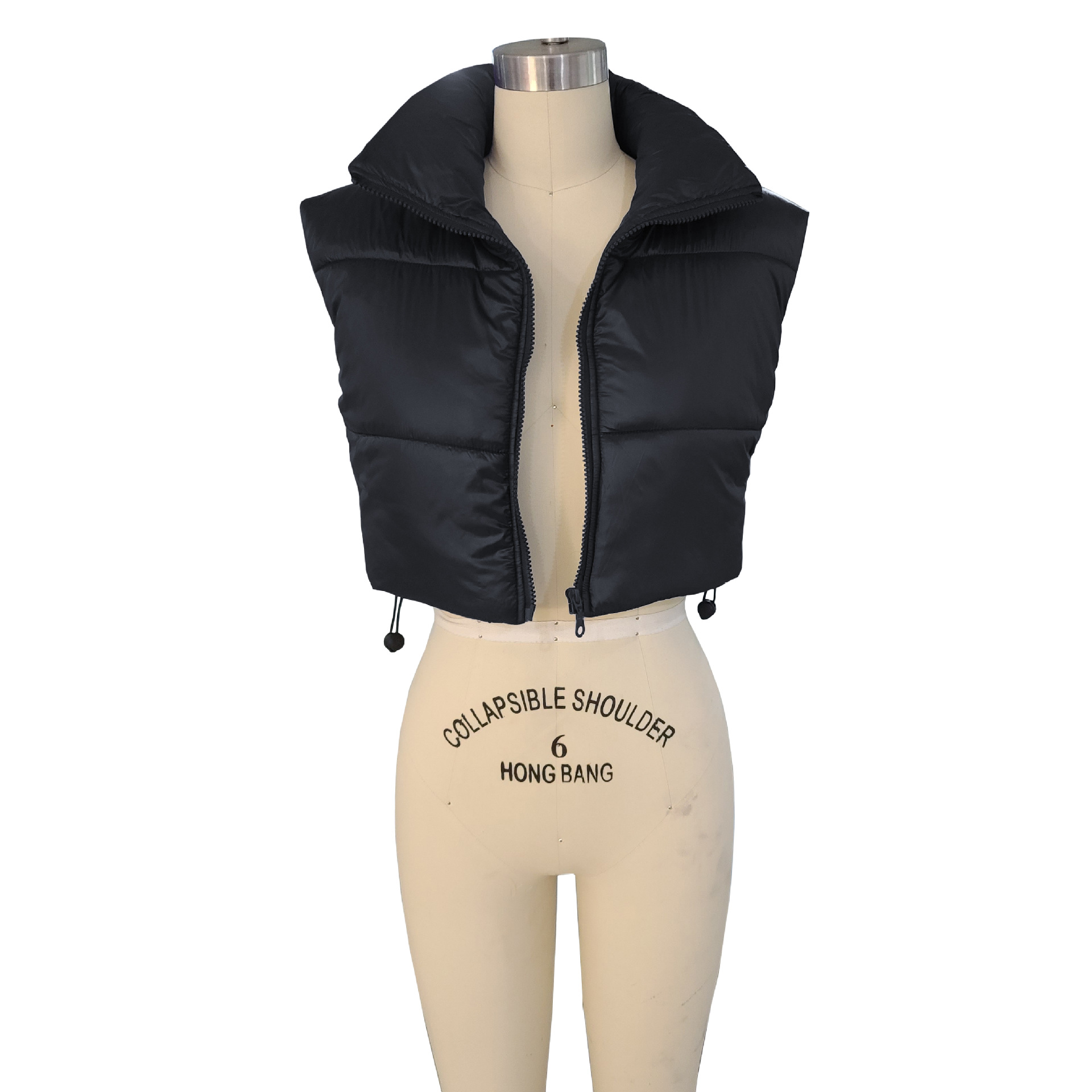 Women's Fashion Solid Color Zipper Coat Vest display picture 3