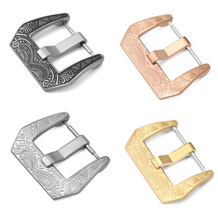 Spot wholesale watch accessories leather strap buckle exquisite carved fat sea buckle retro thick crazy men's watch buckle