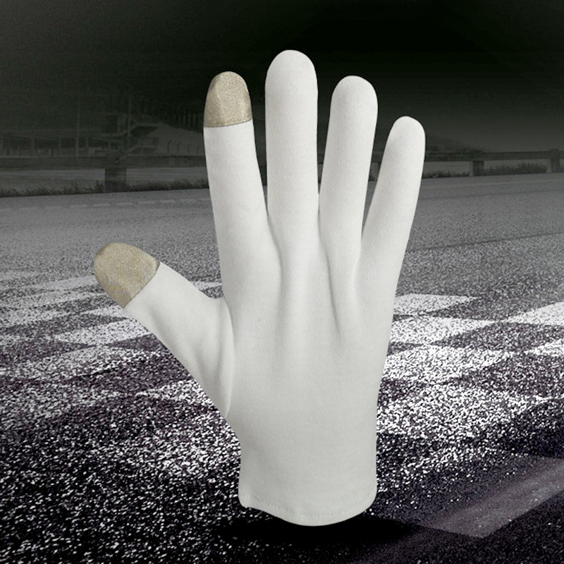 Guantes gruesos blancos de la pantalla táctil de los guantes respirables sensibles de la pantalla táctil de la fibra de plata del algodón