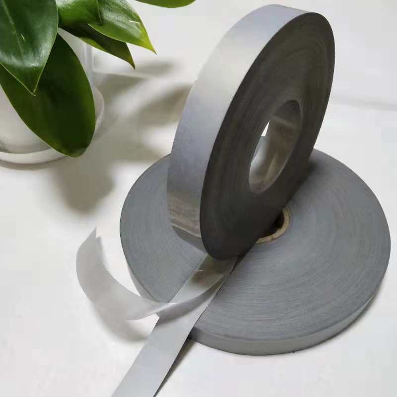 高亮反光热贴膜  带热熔胶服装反光刻字膜 拉链织带反光热烫膜