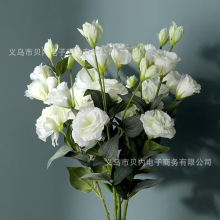 4支高档4头仿真洋桔梗假花绢花家居摆件婚庆婚礼花束装饰厂家直销