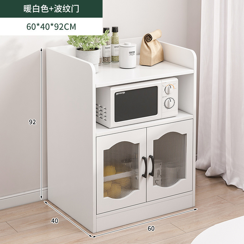奶油风餐边柜储物柜靠墙一体茶水柜厨房橱柜家用碗柜客厅置物柜子|undefined