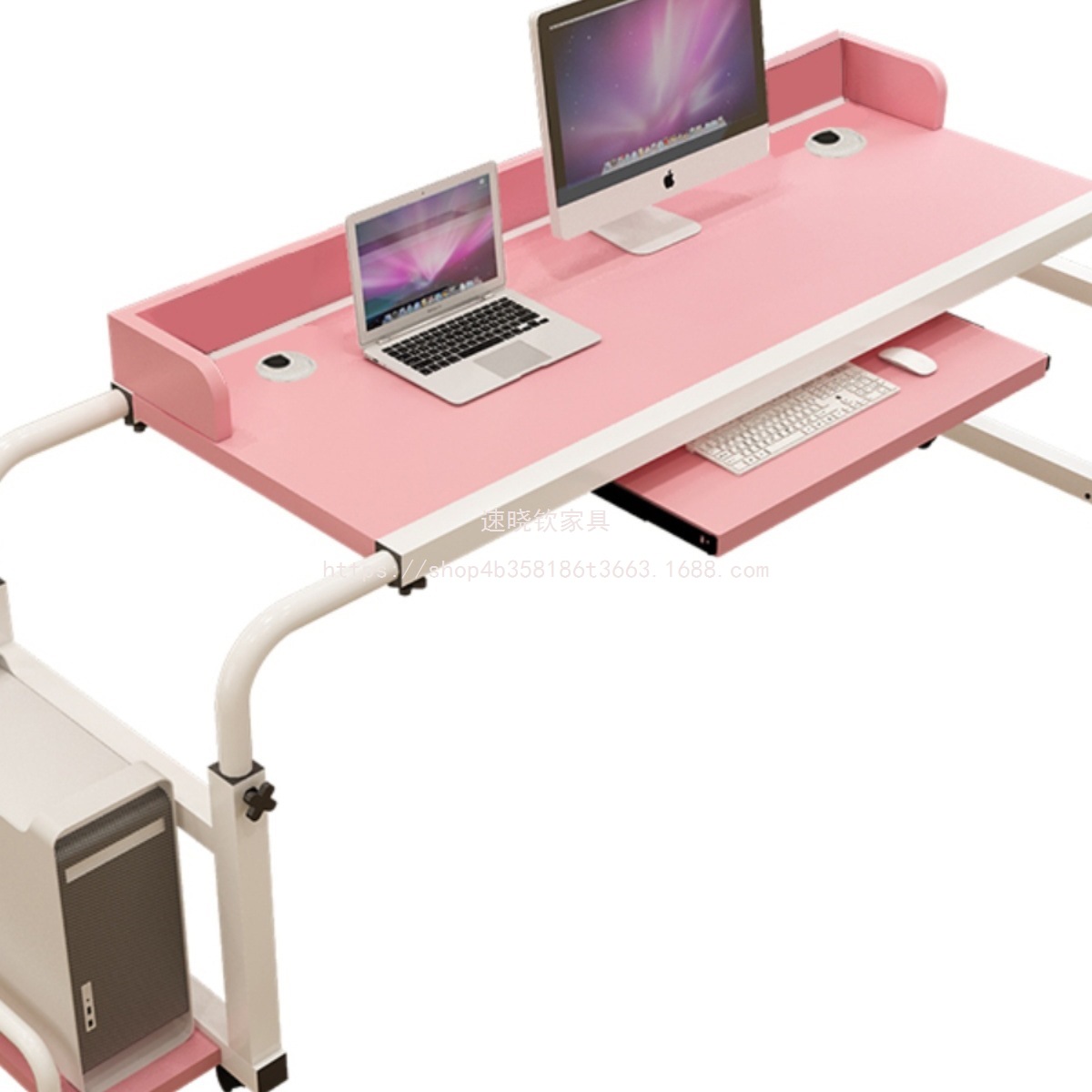 QuickXiaoQinw escritorio de cama dormitorio escritorio de cama estampado mesas de cama móviles pequeñas mesas de cama elevadoras mesas de computadora de cama