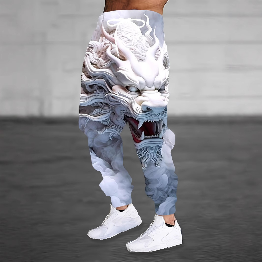 2025 Autumn New Arrival Cross-border European and American Style Men's Casual Long Pants and Sweatpants 3D Digital Printing Factory Direct Sales