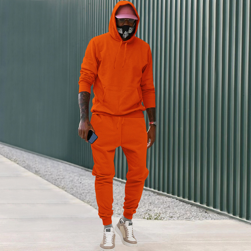 2023 Kapuzen-Plüsch-Hoodie Sport- und Freizeit-Sportbekleidung Zweiteiliges Set für Herren-Sets_voghion.com