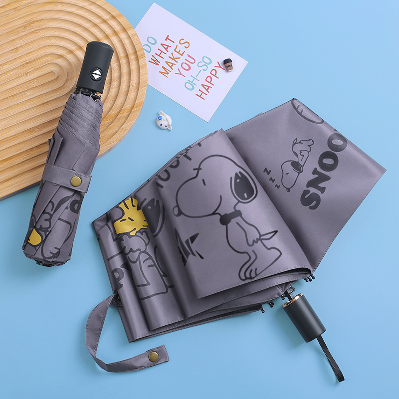 Automatic Umbrella Cartoon Sun Protection UV Protection Sun Umbrella Sunny and Rain Dual-purpose Black Portable Sunshade Folding Umbrella Automatic Umbrella Cartoon Sun Protection UV Protection Sun Umbrella Sunny and Rain Dual-purpose Black Portable Sunshade Folding Umbrella