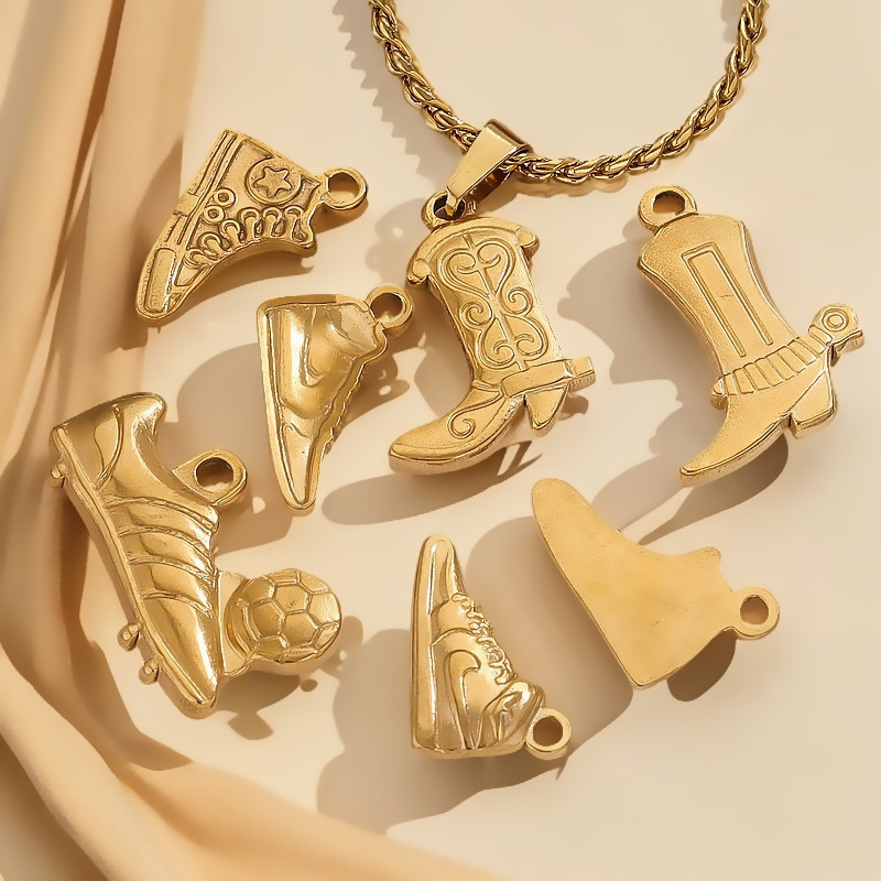 Colgante de zapatos de acero inoxidable colgante de acero de titanio DIY pulsera collar bolsas colgantes joyas accesorios fabricación al por mayor