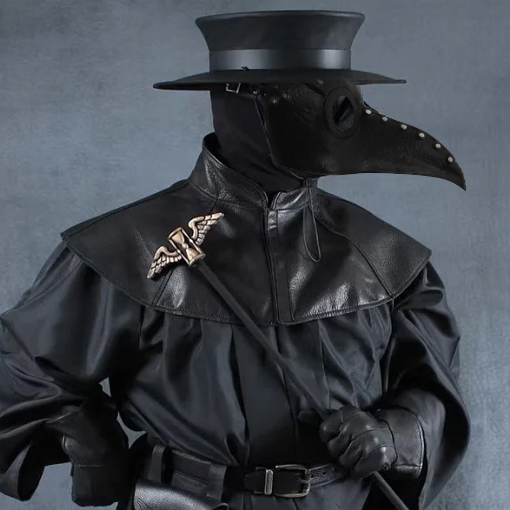 Ventas transfronterizas máscaras de plaga máscaras de médicos Halloween cos espectáculo de escenario props máscaras de pico de pájaro aterradores