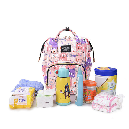 New large-capacity multi-functional water-repellent backpack mummy bag portable aluminum foil insulation layer mother and baby bag wholesale