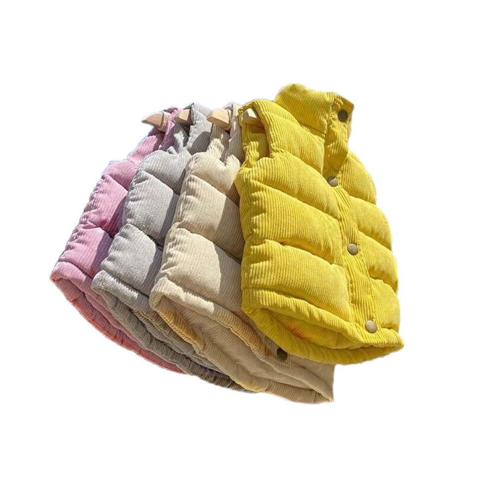 Chaleco para niños y niñas engrosado cálido desgaste exterior PANA Otoño e Invierno Chaleco de algodón bebé torre exterior chaleco